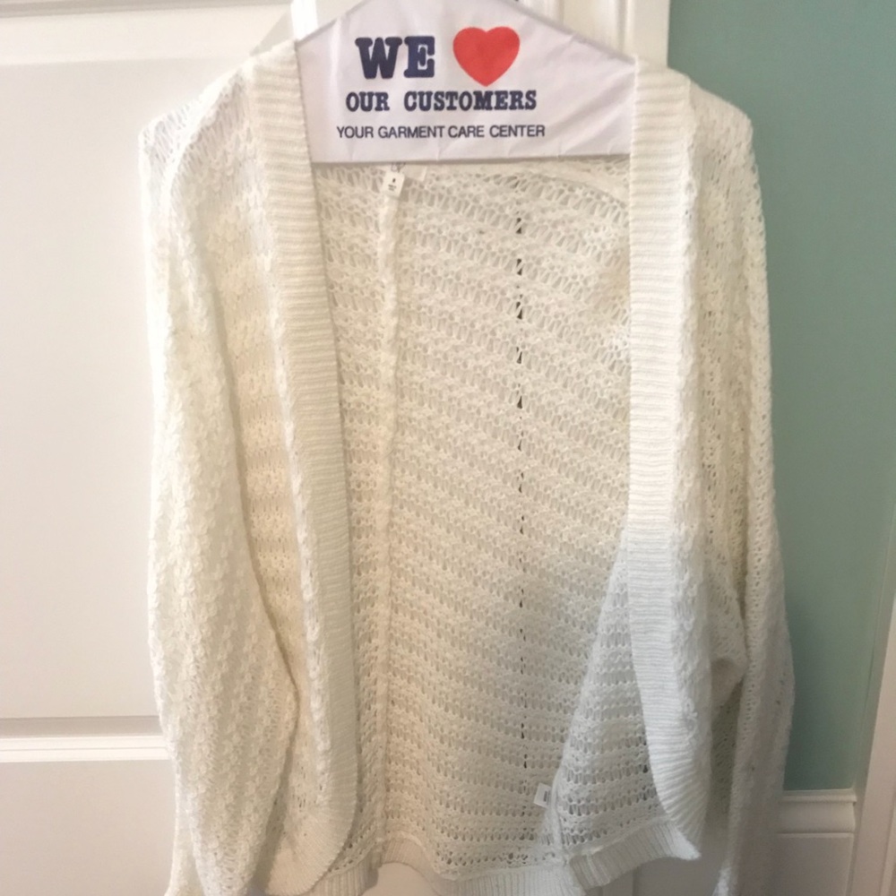 White crochet cardigan